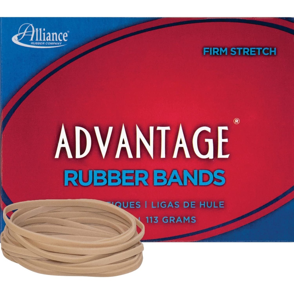 Alliance Rubber 26339 Advantage Rubber Bands Size #33, 1/4 lb Box Contains Approx. 150 Bands (3 1/2"" x 1/8"", Natural Crepe)", Beige