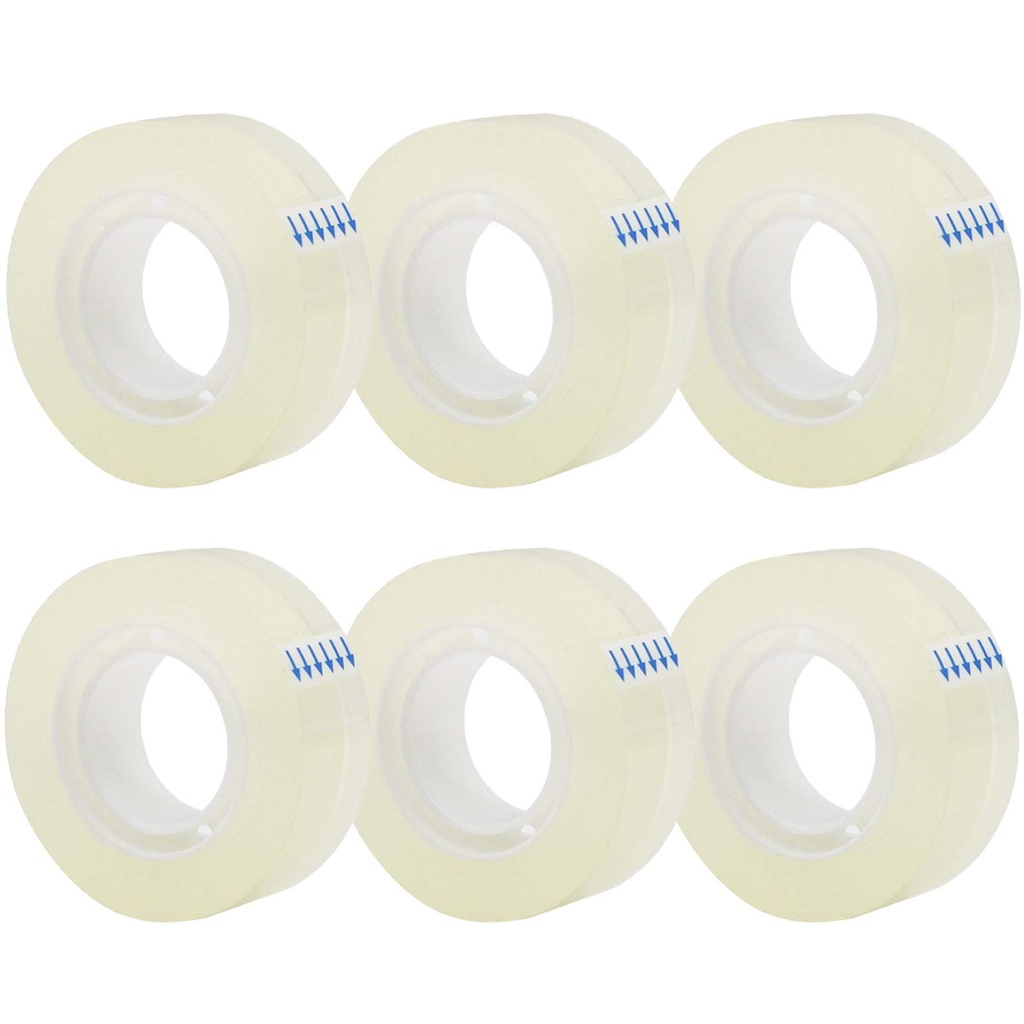 OWLKELA 6 Rolls Transparent Tape Refills, Clear, 0.7" x 1000"