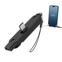 Portronics 240W Dockpin Type C to Type C Adapter with in Built Stand, Smart E-Marker Chipset, Pocket-Sized Connector, Compact Cable-Free Design, Compatible with Laptops, Smartphones, Tablets(Black)