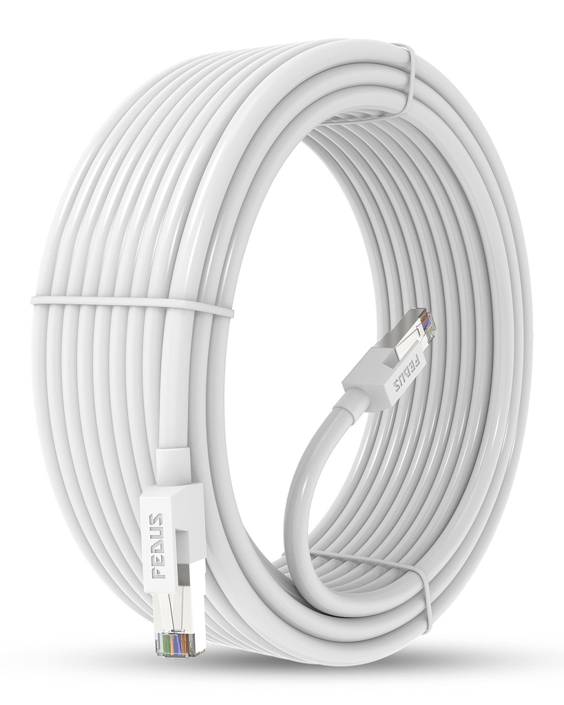FEDUS Cat6 Ethernet Cable, 15 Meter High Speed 550MHZ / 10 Gigabit UTP LAN Network Internet RJ45 Wire, Patch Computer Cord Category 6 Wires for Modem