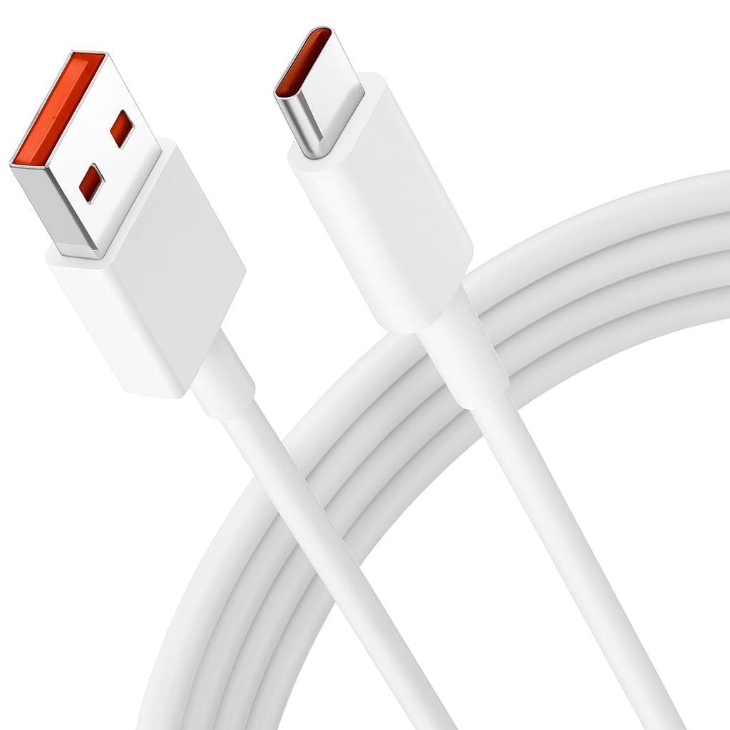 Sounce 67W Fast Charging USB-C Cable for Xiaomi, Redmi (1m) White