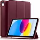 ProElite Smart Case for iPad (A16) 11th/10th Generation (2025/2022) [Auto Sleep/Wake Cover] [Left Side Pencil Holder] [Soft Flexible Case] Recoil Series - Wine
