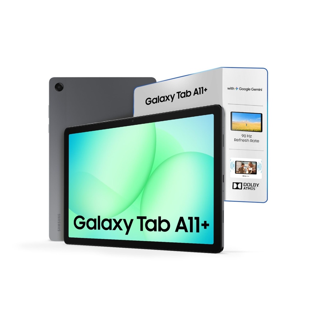 Samsung Galaxy Tab A11+, 11-inch (27.82 CM), LCD Display, 6GB RAM, 128GB ROM, Wi-Fi+5G, Quad Speakers, Dolby Atmos, Gray, AI Enabled