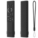 Oboe Silicone Tv Remote Cover Compatible with Samsung Smart Tv Remote 2026 Model BN59-01498A Open Key Case with Lanyard (Black) [REMOT E NOT Included]