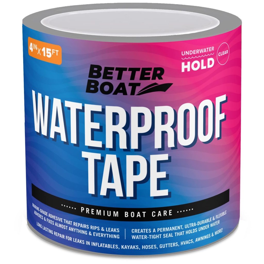 Clear Waterproof Tape for Leaks Heavy Duty Marine Grade Seal Tape, 15 ft x