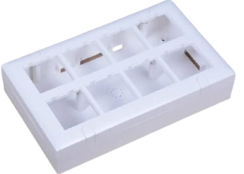 Eco-Friendly High Durability Plastic Modular Surface Gang Box Module 16 (White)