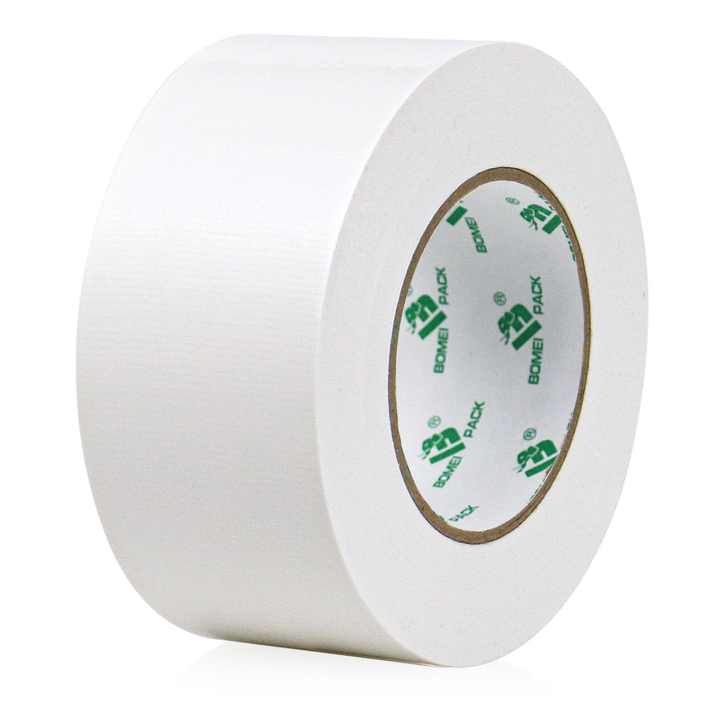 BOMEI PACK White Duct Tape Heavy-Duty Water Proof,2.5 inches x 60 Yards (179 ft), 9 Mil, Strong Adhesive Duct Tape Industrial Grade, Easy Tear by Hands, UV Resistant for Crafts & Home Improvement