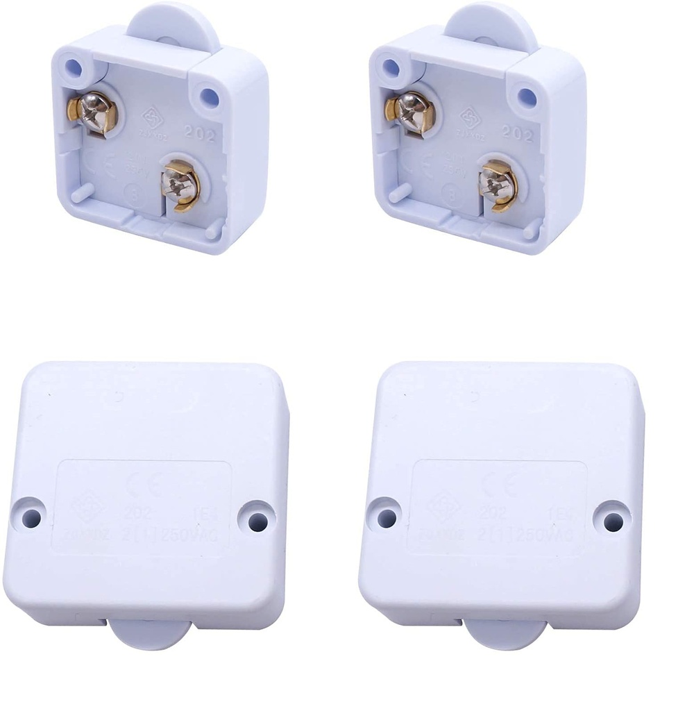 Protium Wardrobe Touch Normally Closed Wardrobe Touch Close Open Door Drawers On Off Light Switch (White) -Pack of 2