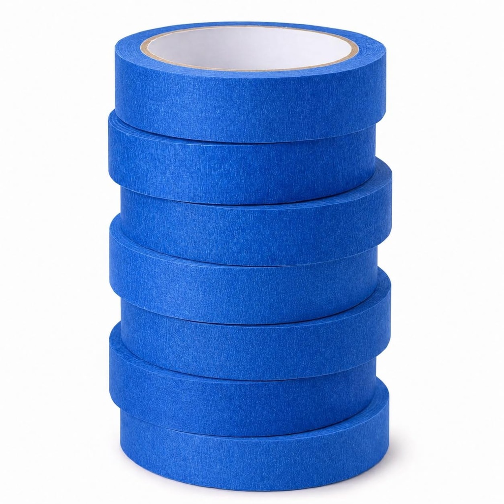 Blue Painters Tape 1 Inch Wide, 7 Rolls Masking Tape 0.98 in x 25 Yds, Clean Removal Blue Masking Tape No Residue, Easy Tear Paint Tape for Wall Painting, Trim, Windows & Home Improvement