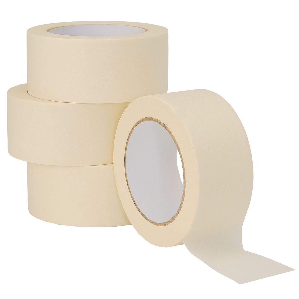 Lichamp Wide Masking Tape 2 inches, White Masking Tape Bulk Multi Pack, General Purpose & High Performance, 1.95 inches x 55 Yards x 4 Rolls (220 Total Yards)