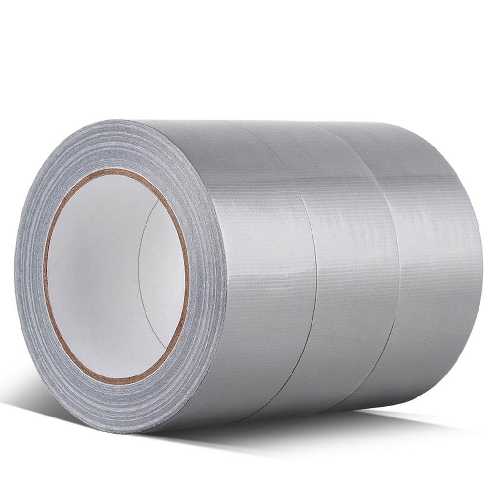Silver Gray Duct Tape, 1.88 Inches Width x 35 Yard, 3 Rolls