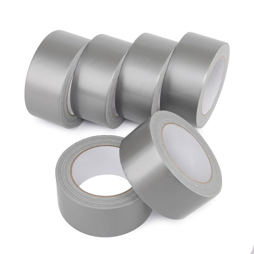 Lichamp 6 Rolls Duct Tapes, Silver Gray Duct Tape, 2 Inches x 25 Yards