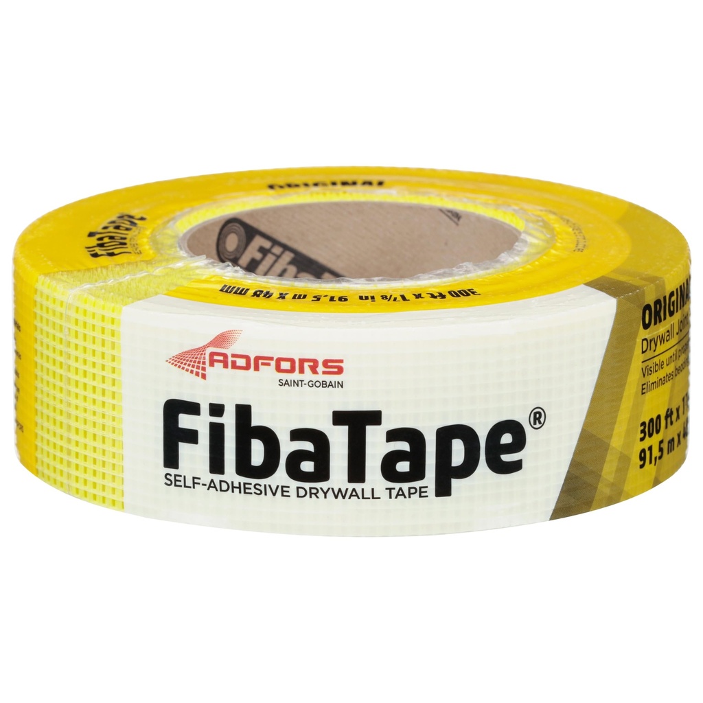 ADFORS Saint-Gobain FDW6429-U FibaTape Drywall Joint Tape, 1-7/8-Inch x 300-Feet, Yellow