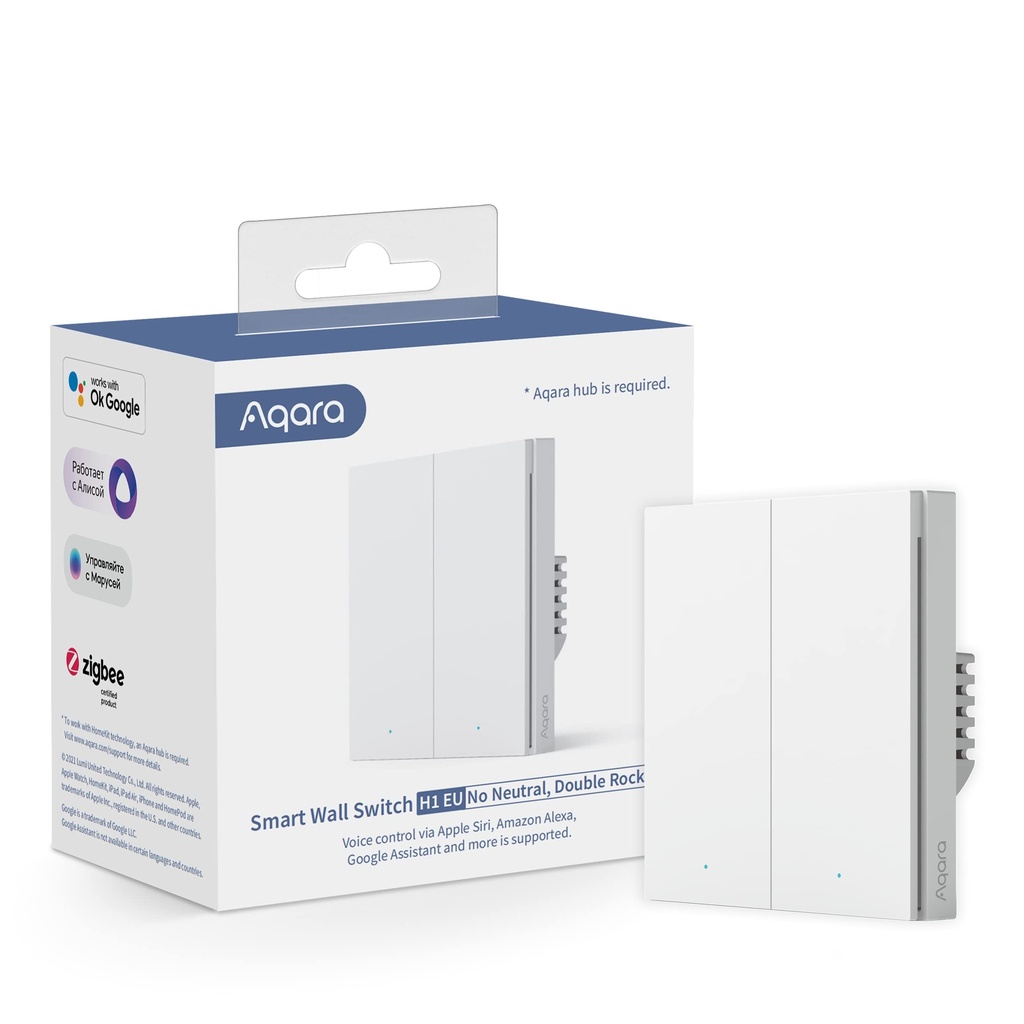 Aqara Wall Switch H1 Double Rocker (without neutral)
