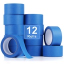 12 Rolls Blue Painters Tape 2 Inches Wide, Masking Tape Total 1200 FT