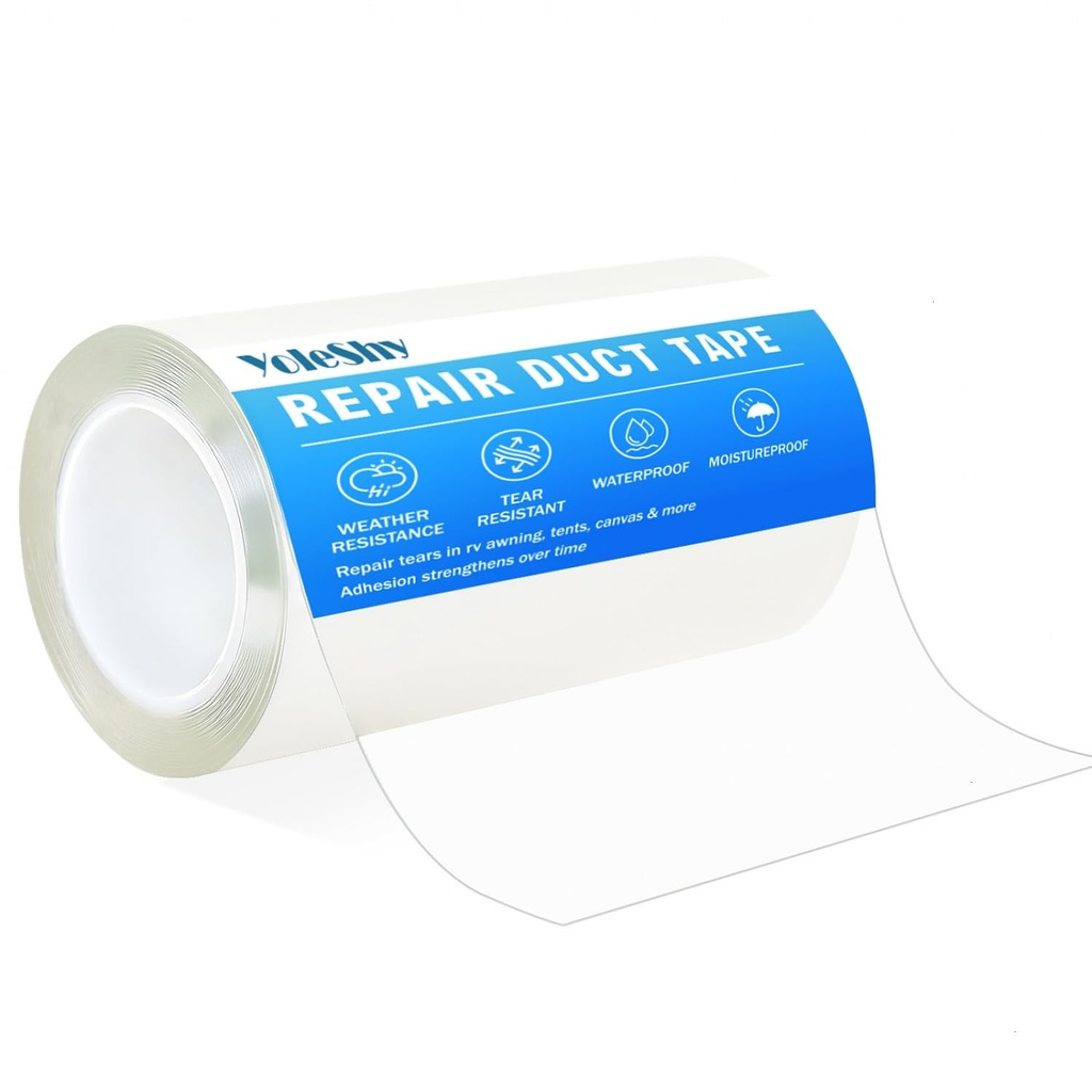 YoleShy Clear Waterproof Tape 4 in X 10 Ft Repair Tape Weather Resistant