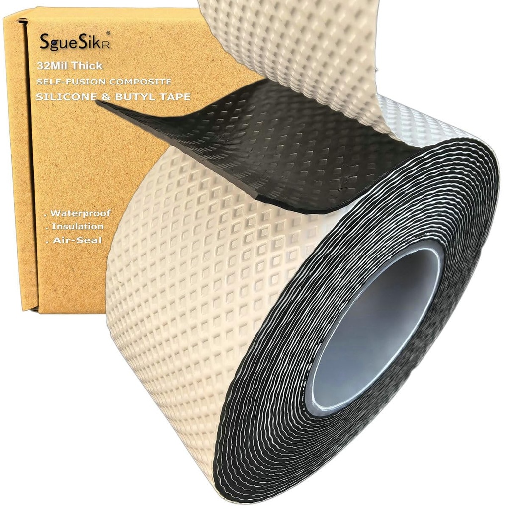 Self-Fusing Silicone Tape 32mil Thick, 1.5" x20' Composite Rubber