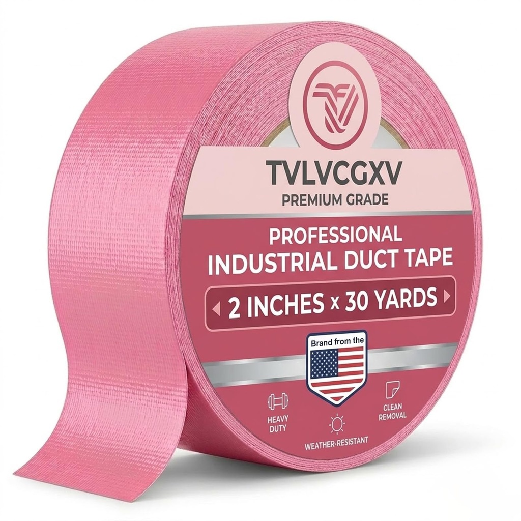 1-Roll Pink Heavy-Duty Duct Tape, 2 in x 30 yd, Indoor/Outdoor