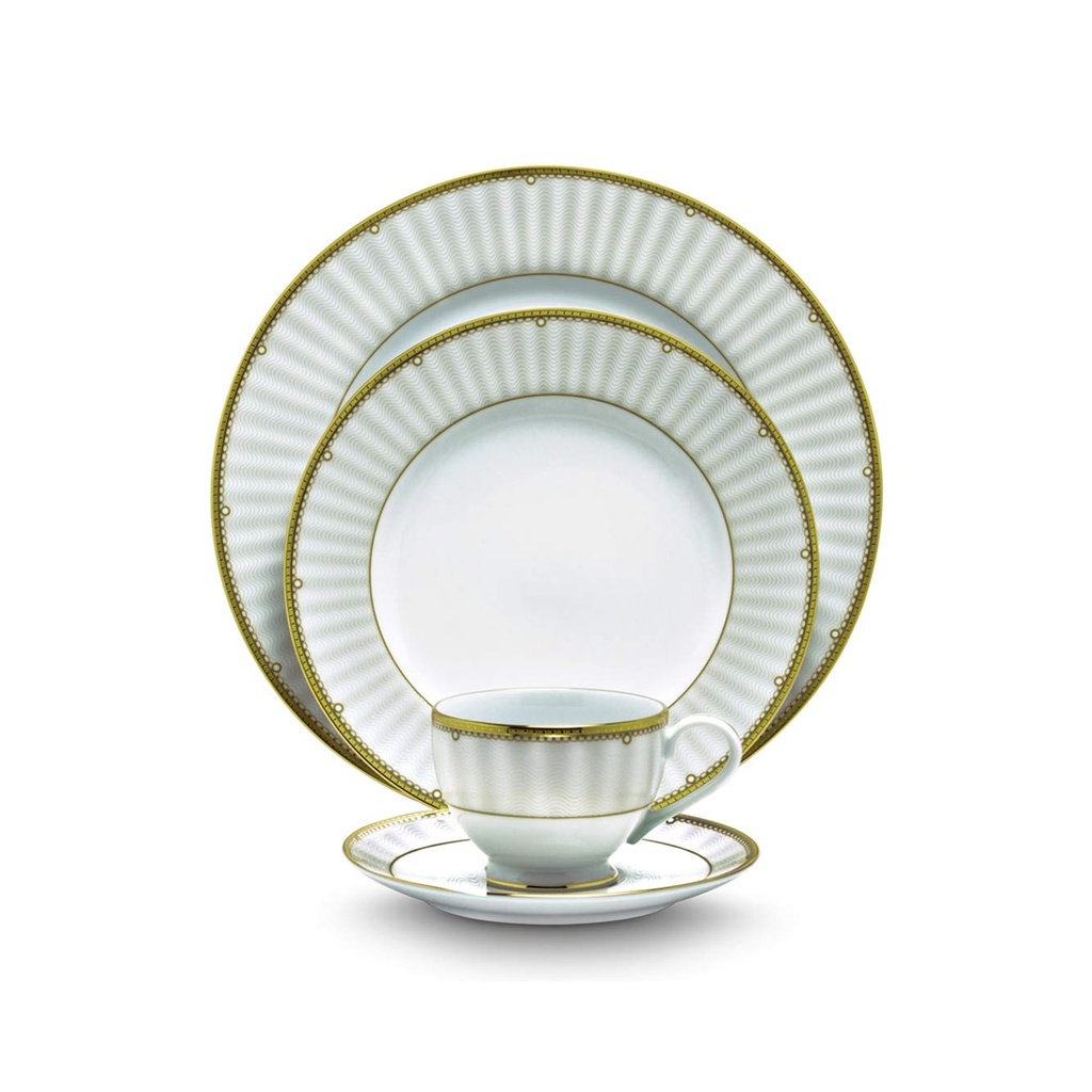 Noritake Japan - Porcelain Serving Bowl 1 pc - Luxury Dining and Kitchen Set - Hearth Collection Monarch Gold Golden Spare Small Serving Bowl