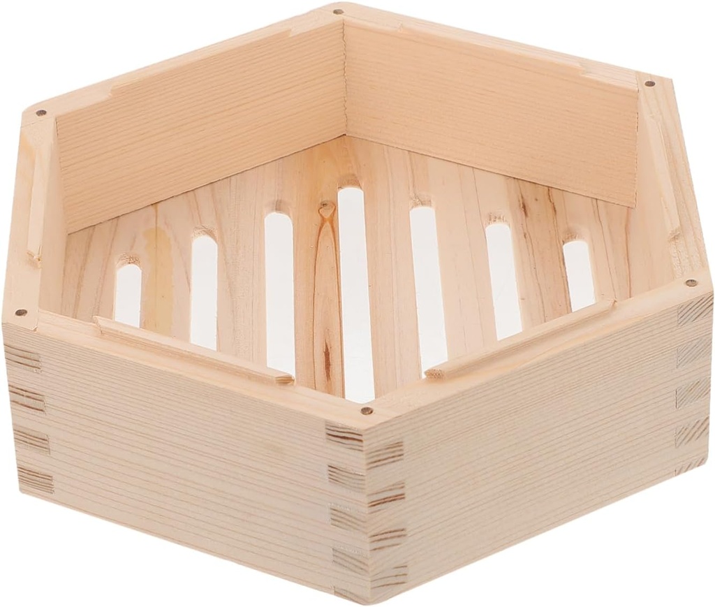 1pc Hexagonal Wood Steamer Basket Multi-functional Bamboo Food Steamer for Fish Meat Vegetables Easy to Clean Store for Healthy Cooking Woks Stockpots