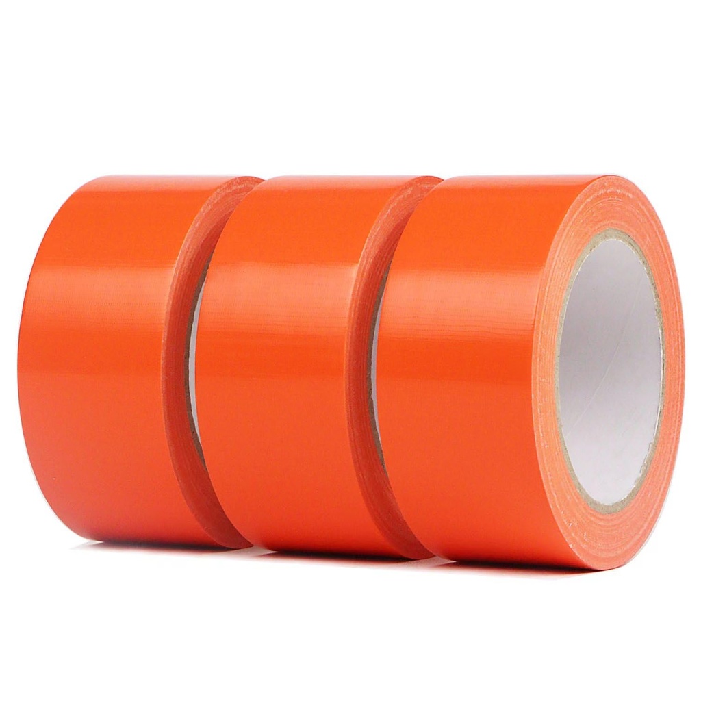 3 Roll Heavy Duty Duct Tape - Professional Grade, Waterproof, Hand Tearable, Repair Tape for Industrial & Outdoor Use, 1.88 Inch x 30 Yards, Orange