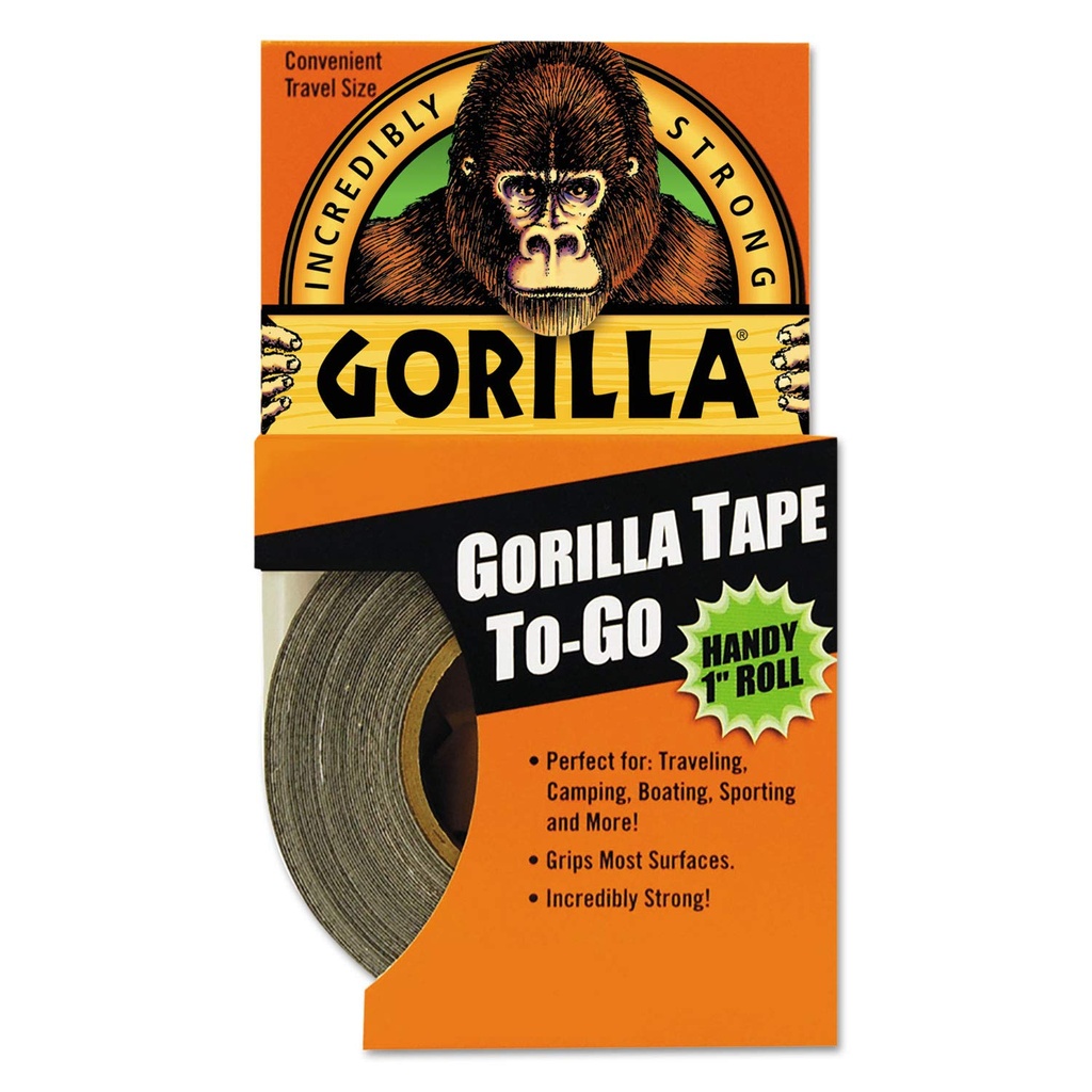 Gorilla Glue 6100104 Gorilla Tape Extra-Thick All-Weather Duct Tape 1-Inch x 10yds 1.5-Inch Core BLK