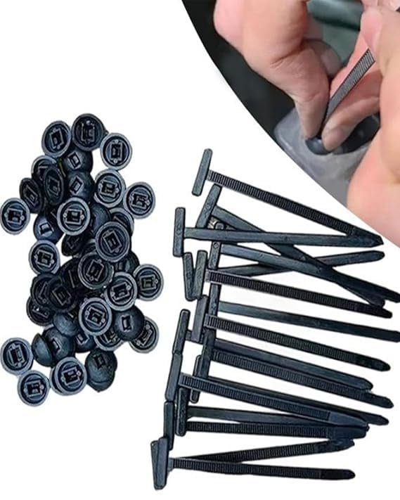 20 PCS Heavy Duty Nylon Universal Cable Tie Buckle – Self-Locking UV Resistant Zip Ties Holder for Car Daily Repair, Home DIY, Wiring & Cable Management (20)