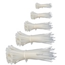 Inme Cable Tie/Zip Tie Tags Plastic Ties Lock Strip Strap Self Locking Nylon Wire Tag Belt Heavy Duty & Durable Combo - 50 pcs each (White, 4, 6, 8, 10, 12 inch Combo - 250 pcs)