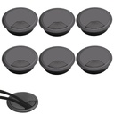 Serplex 6Pcs 2 Inch Round Desk Grommet Flip Top Cable Hole Cover