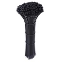 Hian 8-Inch Black Zip Ties – 100-Pack, UV Resistant, 50lb Tensile Strength, Self-locking Plastic for Indoor and Outdoor Use (Black 200mm x 3.6mm)