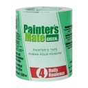 Duck Painter's Mate Green 8-Day, Masking Tape for Painting, Green Painters Tape, 1.41 in x 60 yd, 4 Roll Pack (684275)