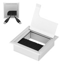 HASTHIP Desk Cable Hole Cover Aluminium 80x80mm Easy Install Cap