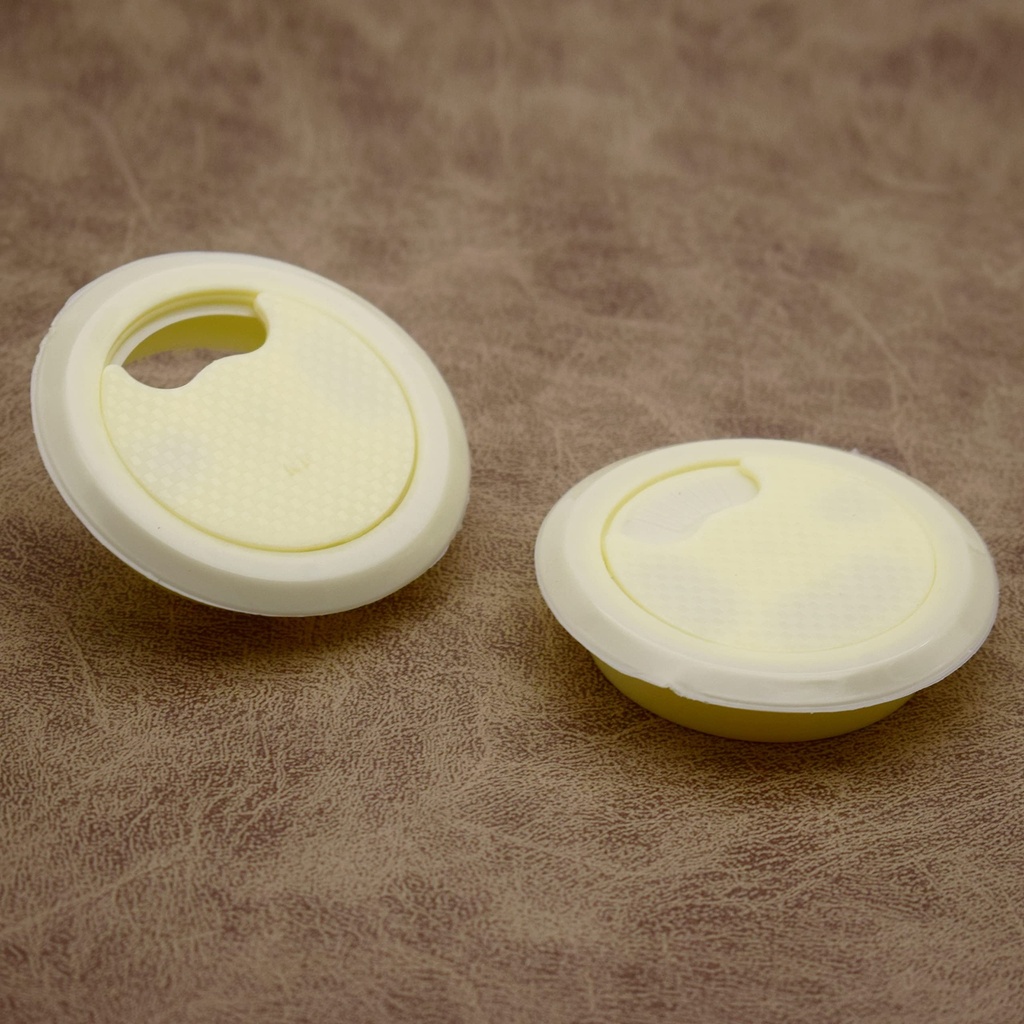 RAB Cable Manager PVC, for Office, Home (Color:- Ivory, Size:- 3 Inch, Hole Size 2.5 inch, Pack of 4 Pcs)