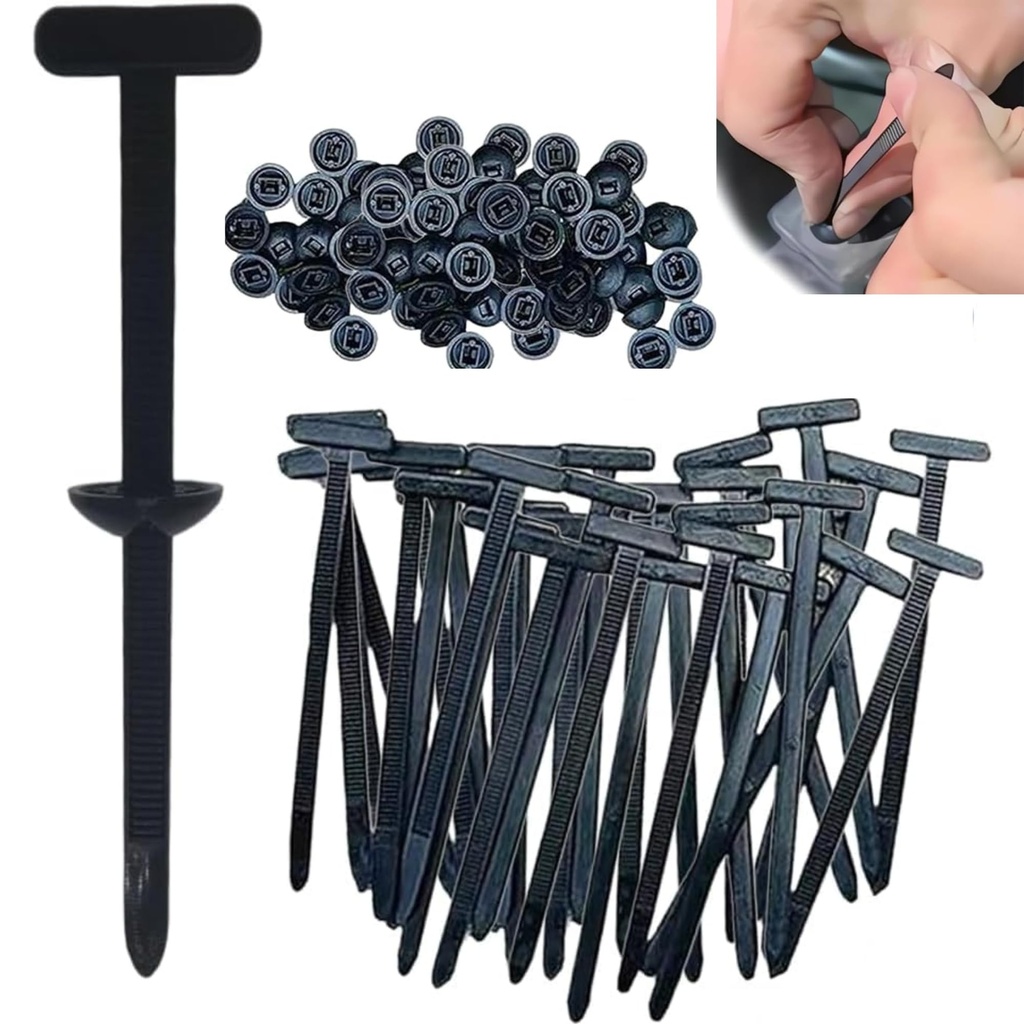 30Pcs Nylon Cable Tie Multipurpose Zip Tie Buckle Automotive Panel Retainer Ties Zip Ties Zipstring Wire Lock for Securing Cables or Small Panels Components Screw or Nuts Alternatives