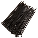 SCHOFIC UV Resistant Halogen Plastic Polyamide Nylon Cable Zip Ties Wire with Wraps and 49oz Tensile Strength, 4.8mm Width, 200mm (Black) -100 Pieces