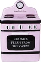 Pacific Giftware Retro Oven Freshly Baked Ceramic Cookie Jar with Air Tight Lid 8 inch Tall