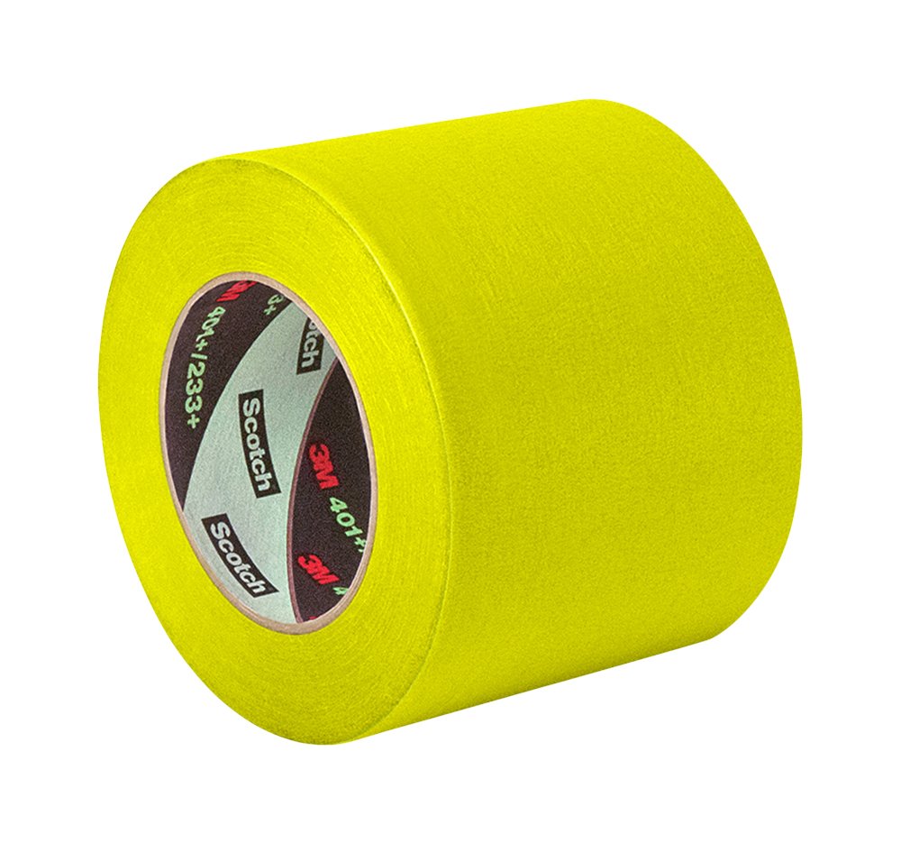3M 301+ 3" x 60yd Performance Masking Tape 3M 301+, 3" Width x 60 yd. Length Roll, Yellow