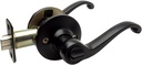 Designers Impressions Richmond Design Black Privacy Door Lever (Bed and Bath)