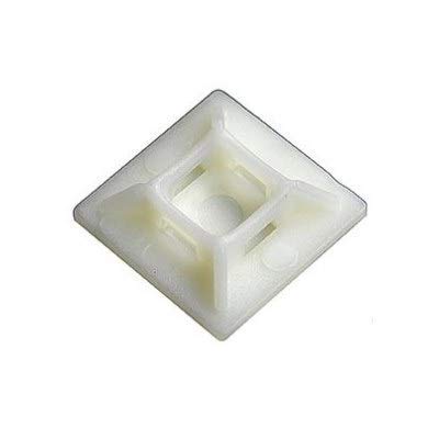 Nylon Cable Zip Tie Mounts, Self-Adhesive Tie Mount for Wire Alightment Arrangement DIY Works (19mm X 19mm) Pack of 100 Pc