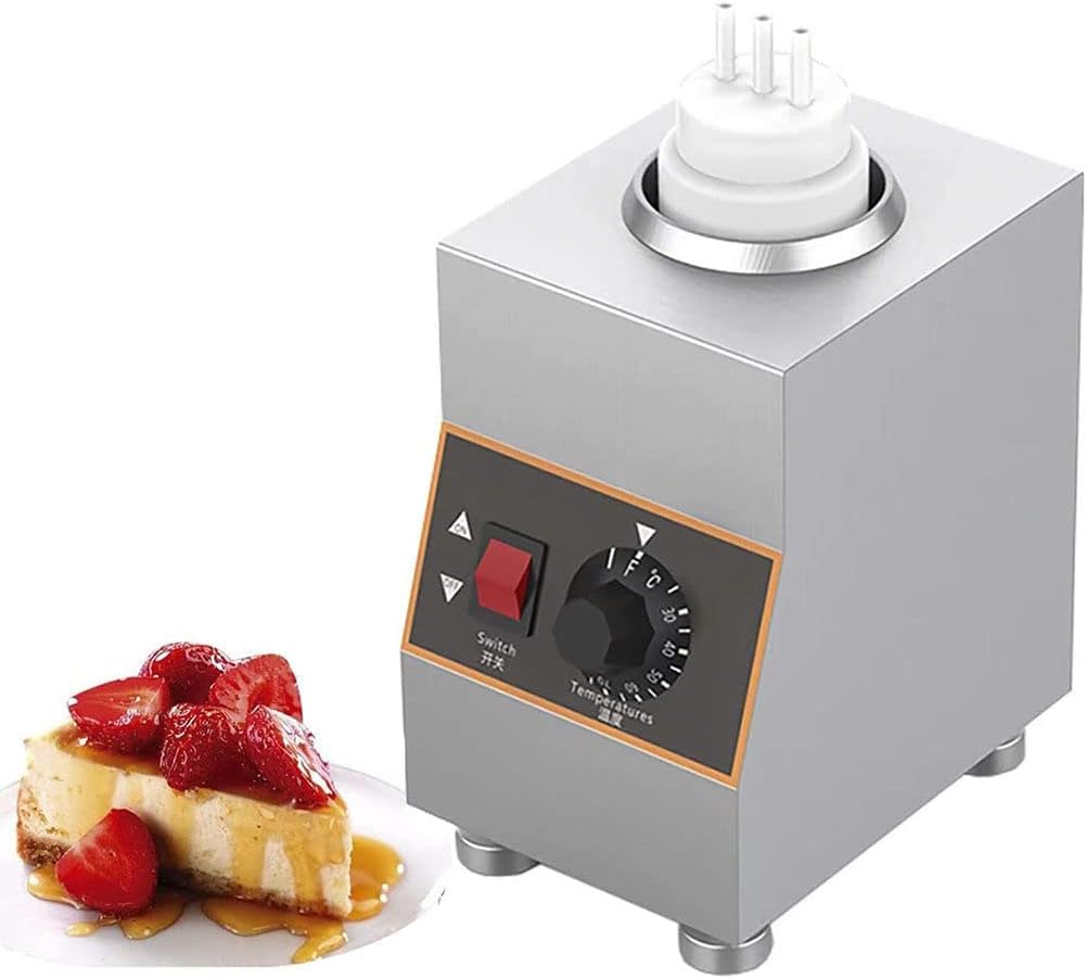 160/320/480/640w Electric Sauce Warmer 1/2/3/4 Bottle Sauce Warmer Stainless Steel Chocolate Warmer Commercial Cheese Warmer Sauce Warmer,650ml*1