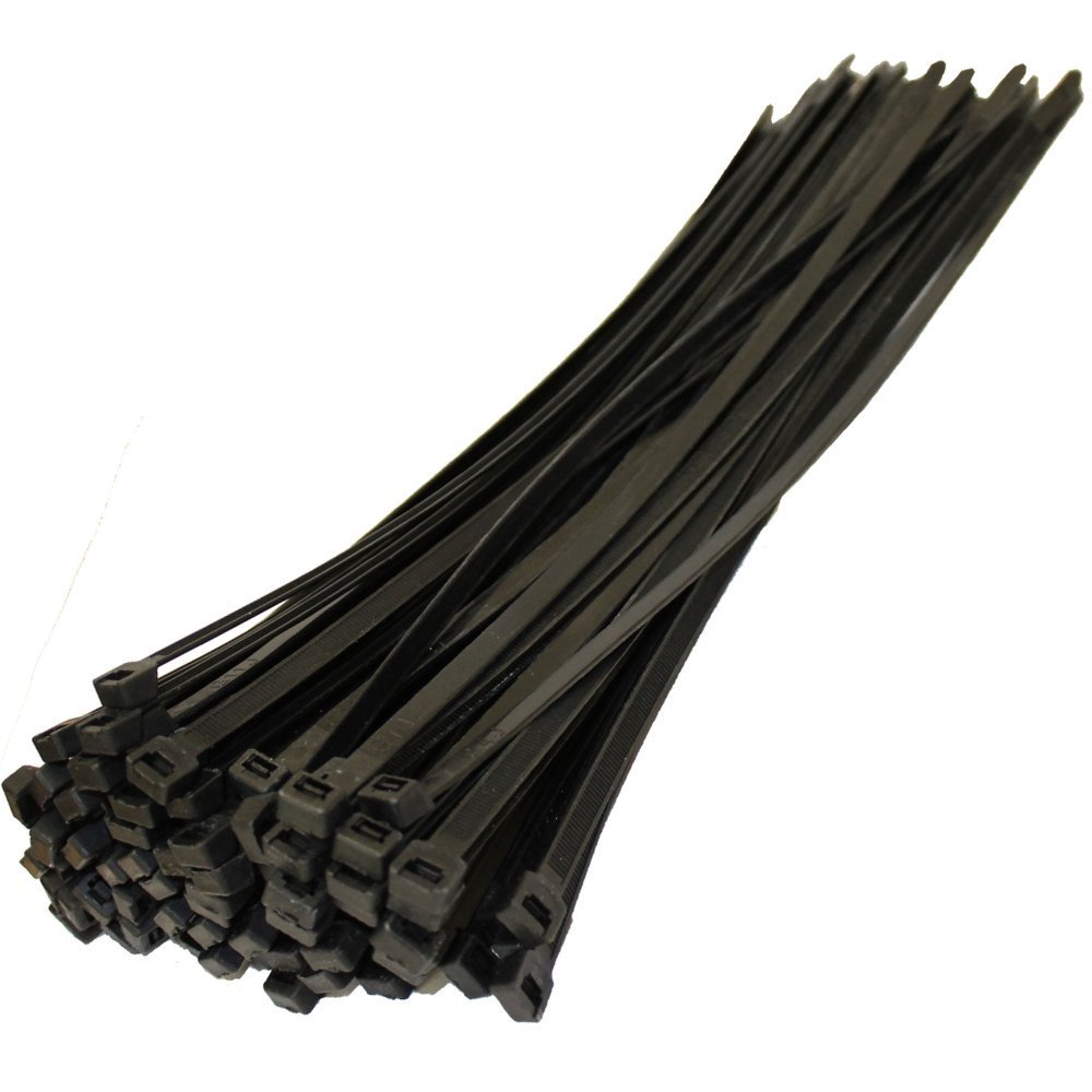 SCHOFIC Cable Zip Ties 200 mm (50 Pieces, Black)