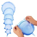Carrot - Silicone Stretch Lids, Multi Size Reusable Silicone Lids Food And Bowl Covers, Dishwasher And Freezer Safe (Color May Vary) (Pack Of 6 Pcs), 10x10x2 Cm