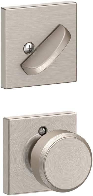 Schlage F59 BWE 619 COL Collins Trim Bowery Interior Handle set Knob, Satin Nickel (Interior Half Only)