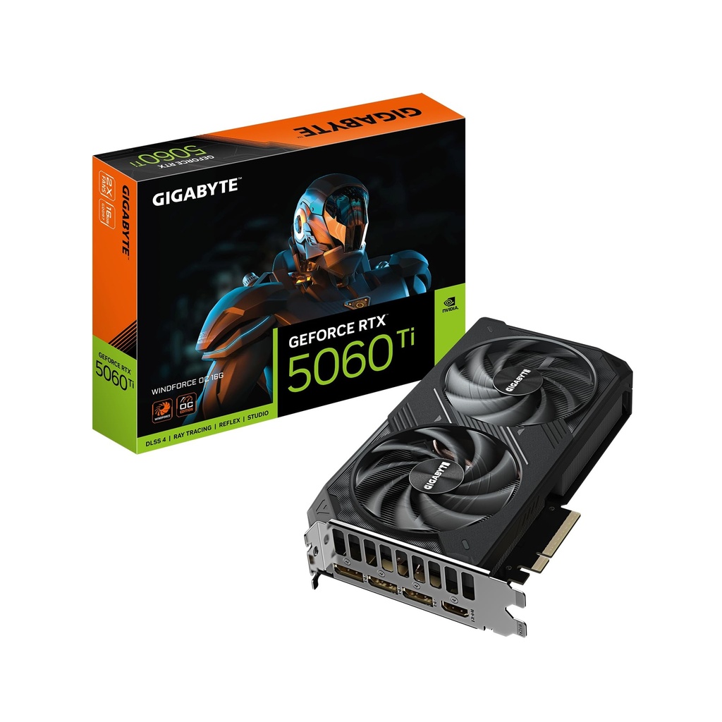 GIGABYTE GV-N506TWF2OC-16GD | GeForce RTX 5060 Ti WINDFORCE 2X OC 16GB GDDR6 Graphics Card