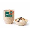 ECO SOUL Bagasse Disposable Paper Bowls[180ml], Pack of 50,Round