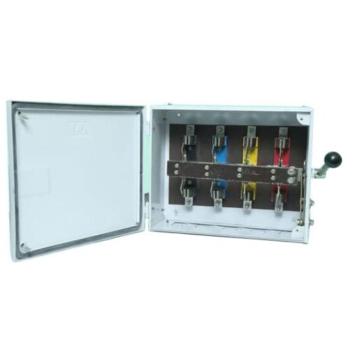 Dehmy Knife-Type 4-Pole Change Over Switch, 100A, 415V – Heavy Duty Metal Box for Home, Schools & Factories, Reliable Circuit Breaker Protection, Easy Installation