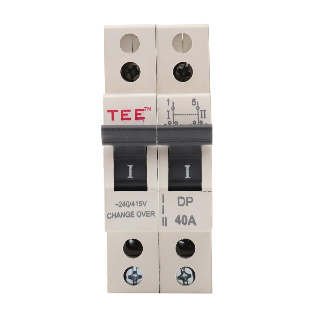 MCB DP Changeover Switch 240V | Double Pole Manual Changeover for Generator/Inverter | Heavy Duty ISI Marked Breaker for Home & Industrial Use (MCB DP CHANGOVER 32 AMP)