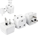 Ceptics India to Australia Adapter Plug, China, New Zealand & More - Type I - CE Certified - RoHS Compliant - White - CE - RoHS - 3 Pack - Lifetime Limited Warranty