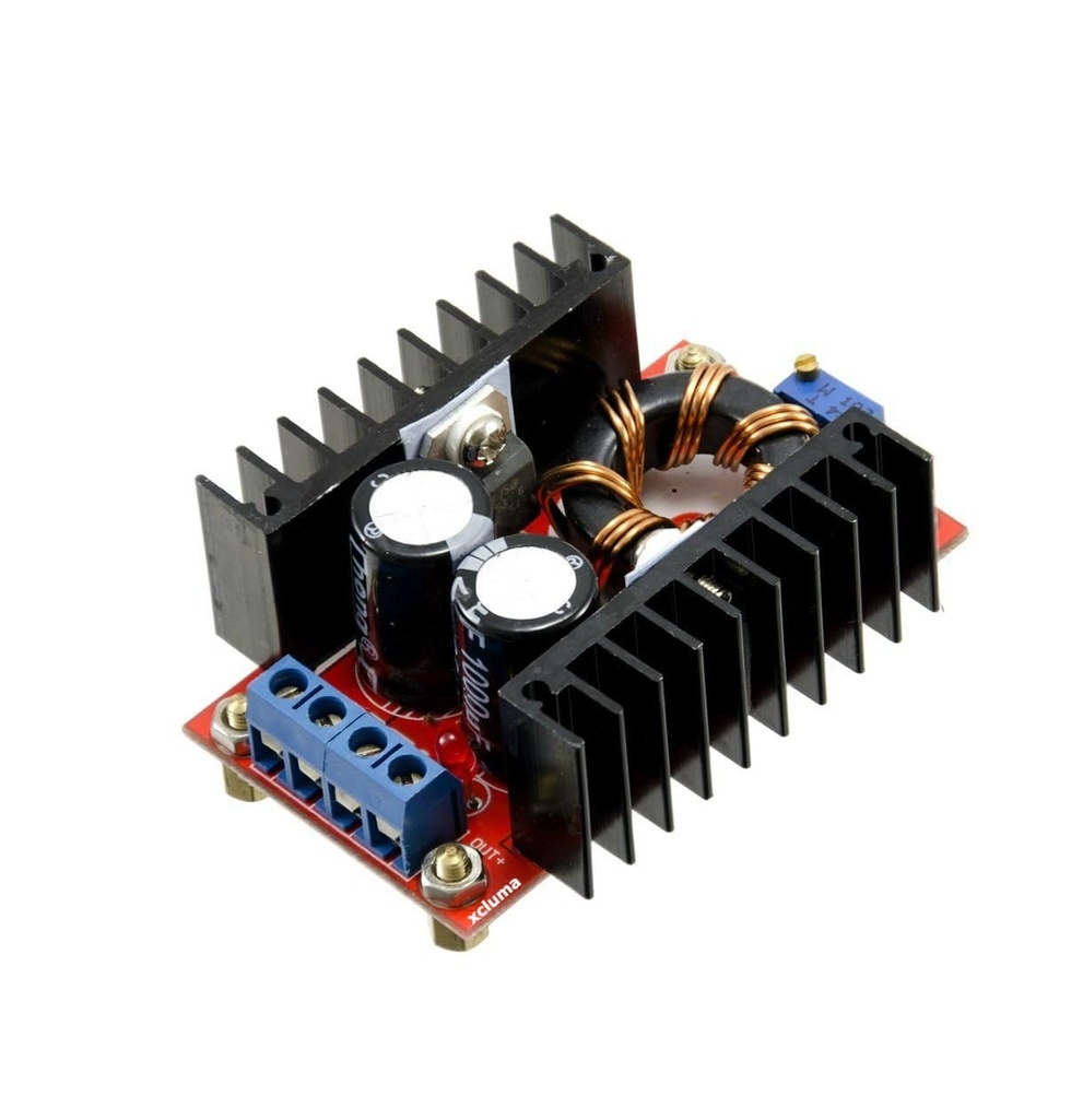 DHRUVPRO 150W DC-DC Boost Converter 12-35V/6A Step-Up Adjustable Power Supply, Plastic