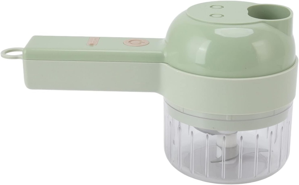 200ml Electric Mini Garlic Chopper Chopper Food Processor Handheld USB Charging Open Feeding Port Waterproof Body Stainless Steel Blade Food Chopper for Kitchen,Green